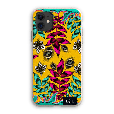 Abstract Botanical Leopard Print Eco Phone Case